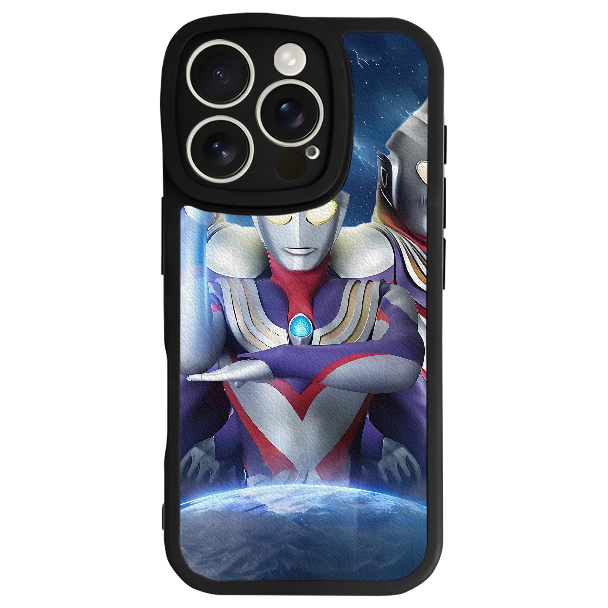 （画像用） ウルトラマン Ultraman 【iPhone 16シリーズ対応】シリコンスマホケース（レザー調） 材質：シリコン